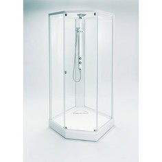 Душевая кабина IDO Showerama 8-5 90х90x220 см, профиль серебристый, прозрачное стекло/узорчатое стекло (4985017909)