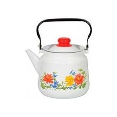 Чайник эмалированный 3.5 л СтальЭмаль Цветочная (1с26с)