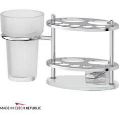 Держатель зубных щеток и пасты со стаканом FBS Esperado хром (ESP 061)