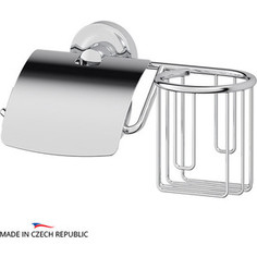 Держатель туалетной бумаги с крышкой и освежителя Ellux Elegance хром (ELE 069)