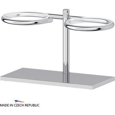 Держатель 2-х стаканов/дозаторов жидкого мыла настольный Ellux Domino, для ELU 001, ELU 002, ELU 003, ELU 004, хром (DOM 003)