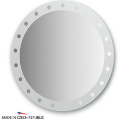 Зеркало FBS Artistica D80 см, с орнаментом - жемчуг, вертикальное или горизонтальное (CZ 0715)