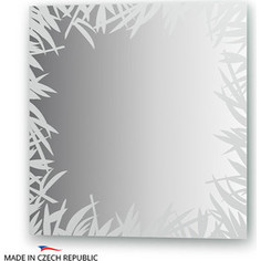 Зеркало FBS Artistica 60х60 см, с орнаментом - осока, вертикальное или горизонтальное (CZ 0746)