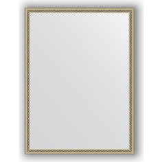 Зеркало в багетной раме Evoform Definite 58x78 см, витое серебро 28 мм (BY 0639)
