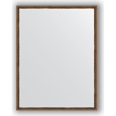 Зеркало в багетной раме Evoform Definite 68x88 см, витая бронза 26 мм (BY 1032)