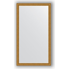 Зеркало в багетной раме Evoform Definite 62x112 см, бусы золотые 46 мм (BY 1082)