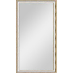 Зеркало в багетной раме Evoform Definite 75x135 см, золотые бусы на серебре 60 мм (BY 1102)