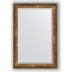 Зеркало с фацетом в багетной раме Evoform Exclusive 62x92 см, состаренная бронза 66 мм (BY 1178)
