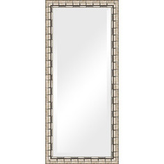Зеркало с фацетом в багетной раме Evoform Exclusive 73x163 см, серебрянный бамбук 73 мм (BY 1206)