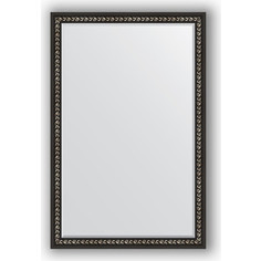 Зеркало с фацетом в багетной раме Evoform Exclusive 115x175 см, черный ардеко 81 мм (BY 1215)