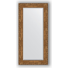 Зеркало с фацетом в багетной раме Evoform Exclusive 55x115 см, виньетка бронзовая 85 мм (BY 1250)
