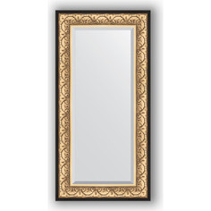 Зеркало с фацетом в багетной раме Evoform Exclusive 60x120 см, барокко золото 106 мм (BY 1251)
