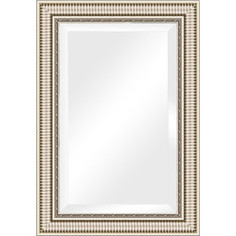 Зеркало с фацетом в багетной раме Evoform Exclusive 67x97 см, серебряный акведук 93 мм (BY 1278)