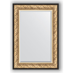 Зеркало с фацетом в багетной раме Evoform Exclusive 70x100 см, барокко золото 106 мм (BY 1281)