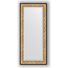 Зеркало с фацетом в багетной раме Evoform Exclusive 70x160 см, барокко золото 106 мм (BY 1291)