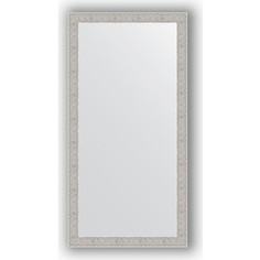 Зеркало в багетной раме Evoform Definite 51x101 см, волна алюминий 46 мм (BY 3070)