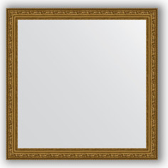Зеркало в багетной раме Evoform Definite 74x74 см, виньетка состаренное золото 56 мм (BY 3231)