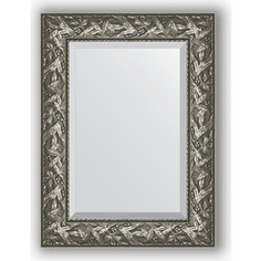 Зеркало с фацетом в багетной раме Evoform Exclusive 59x79 см, византия серебро 99 мм (BY 3390)