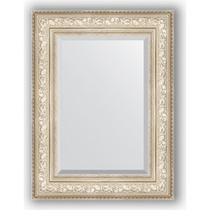 Зеркало с фацетом в багетной раме Evoform Exclusive 60x80 см, виньетка серебро 109 мм (BY 3400)