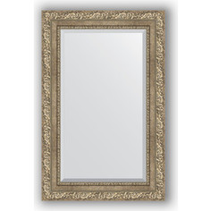 Зеркало с фацетом в багетной раме Evoform Exclusive 55x85 см, виньетка античное серебро 85 мм (BY 3409)