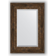 Зеркало с фацетом в багетной раме Evoform Exclusive 62x92 см, состаренное дерево с орнаментом 120 мм (BY 3430)