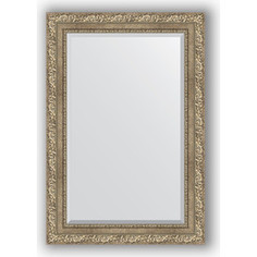 Зеркало с фацетом в багетной раме Evoform Exclusive 65x95 см, виньетка античное серебро 85 мм (BY 3435)