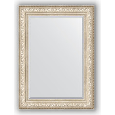 Зеркало с фацетом в багетной раме Evoform Exclusive 80x110 см, виньетка серебро 109 мм (BY 3478)