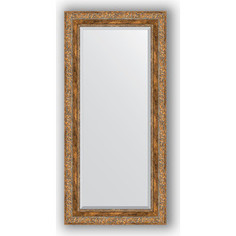 Зеркало с фацетом в багетной раме Evoform Exclusive 55x115 см, виньетка античная бронза 85 мм (BY 3488)
