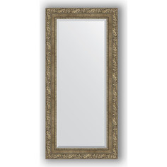 Зеркало с фацетом в багетной раме Evoform Exclusive 55x115 см, виньетка античная латунь 85 мм (BY 3489)