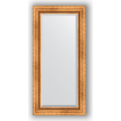 Зеркало с фацетом в багетной раме Evoform Exclusive 56x116 см, римское золото 88 мм (BY 3490)