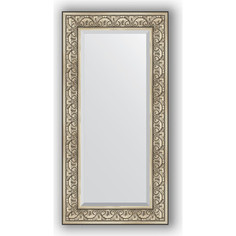 Зеркало с фацетом в багетной раме Evoform Exclusive 60x120 см, барокко серебро 106 мм (BY 3502)