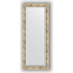 Зеркало с фацетом в багетной раме Evoform Exclusive 53x133 см, прованс с плетением 70 мм (BY 3511)