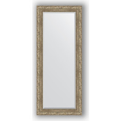 Зеркало с фацетом в багетной раме Evoform Exclusive 60x145 см, виньетка античное серебро 85 мм (BY 3539)
