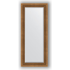 Зеркало с фацетом в багетной раме Evoform Exclusive 62x147 см, бронзовый акведук 93 мм (BY 3544)