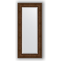 Зеркало с фацетом в багетной раме Evoform Exclusive 67x152 см, состаренная бронза с орнаментом 120 мм (BY 3559)