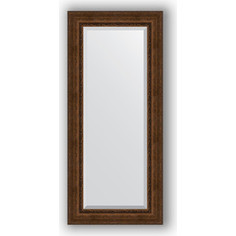 Зеркало с фацетом в багетной раме Evoform Exclusive 72x162 см, состаренная бронза с орнаментом 120 мм (BY 3585)