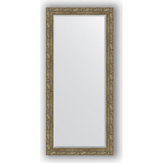 Зеркало с фацетом в багетной раме Evoform Exclusive 75x165 см, виньетка античная латунь 85 мм (BY 3593)