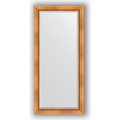 Зеркало с фацетом в багетной раме Evoform Exclusive 76x166 см, римское золото 88 мм (BY 3594)