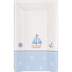 Матраc пеленальный Ceba Baby 70 см мягкий с изголовьем Marine white-blue W-103-010-009