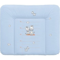 Матраc пеленальный Ceba Baby 70*85 см мягкий на комод Zebra blue W-134-002-160