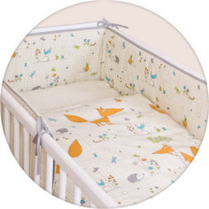 Постельное белье Ceba Baby 3 пр. Fox ecru Lux принт W-800-059-170_1