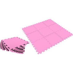 Мягкий пол Eco-cover универсальный 33х33 см розовый 9 деталей УТ000000468