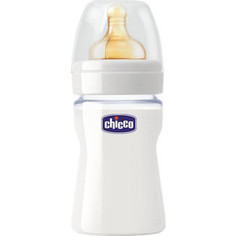 Бутылочка Chicco Well Being Nature Glass стекло, 150 мл, лат. соска, норм. поток, 0+, 310205017