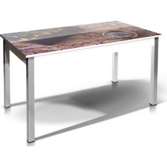 Стол МегаЭлатон Лугано-мини белый, фотопечать №1 Компас