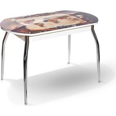 Стол МегаЭлатон Сиена-Мини белый, фотопечать №13 Специи