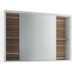 Зеркальный шкаф Edelform Белль 100, белый с макассар (2-763-44)