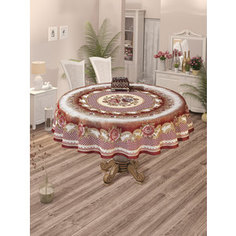 Скатерть Do and Co Damask 160 круг гобеленовая жаккард (8889)