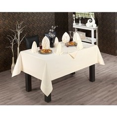 Скатерть Tabe Honey 160x220 + 8 салфеток (8670 бежевый)
