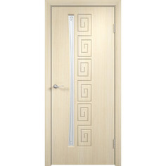 Дверь VERDA Омега остекленная 2000х900 ПВХ Дуб белёный левая
