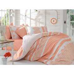 Комплект постельного белья Hobby home collection 2-х сп, поплин, Lisa, персиковый (1607000056)
